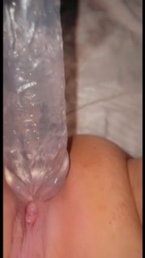 Bbw gushing squirt on mirror