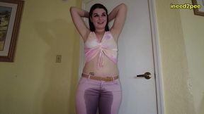 anastasia rose desperate to pee in line up omorashi