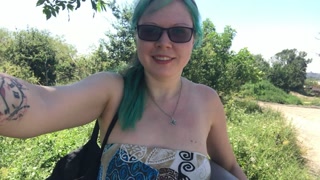 Female masturbation and orgasm in the real public place