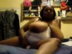 Big Titty Black BBW Playing on Cam