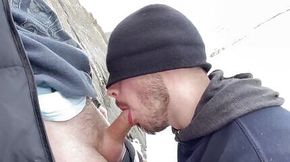 Straight but curious stranger shoots cum in my mouth on public hiking trail