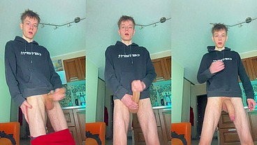 Watch This Young Student Shoot A Thick Load Of Cum