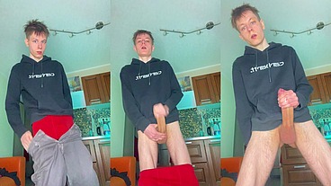 Watch This Young Student Shoot A Thick Load Of Cum