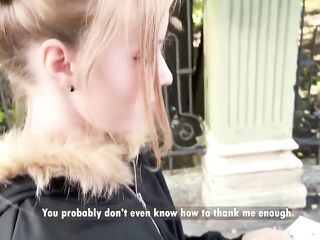 Shy Stranger Cheated on Her Boyfriend for Cash and a Large Knob