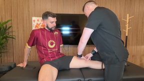 Soccer player’s knee massage turns into rough bareback breeding