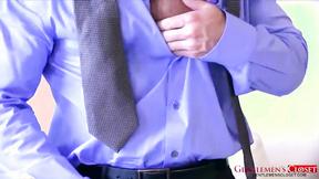 ”GentlemensCloset: Hunk Landon Conrad strokes his meat while stripping off his cl”