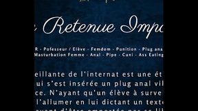 French audio porn femdom features woman dominating man's ass