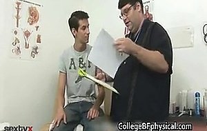Mikey gets his teenage cock examined and jerked by doktor 1 by collegebfphysical