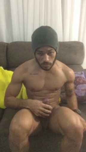 jacking off in the couch of the friend