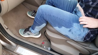 Alice - Desperate to pee, then lost it and pissed myself in jeans and panties ;)