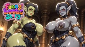 Funny boobs with Demons, Ai animation