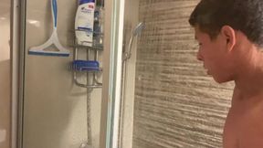 Curious straight guy with beautiful body bath