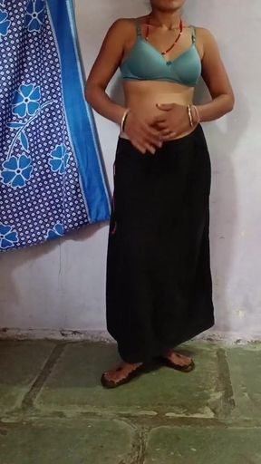 Chudak step sister opened a black saree and pressed her big boobs in the bra and was yearning for sex, today the step&hellip;   Clip 1