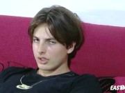 Cute horny boy Jayce Champlin with full balls wanking