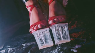 LittleMissTipToes - Dominant Goddess Milks Her Submissive Over Red High Heels