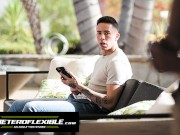 HETEROFLEXIBLE - Horny Jock Caught Roommate Jerking Off! Ends Up Having His Ass Hard Rough Destroyed