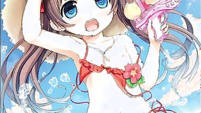 Watch these anime boobs get drenched in cum in this naughty bukkake hentai strip show