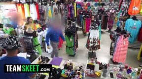 Bikini Thief Gets Fucked by Angry Security Guard