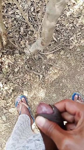 Outdoor handjob