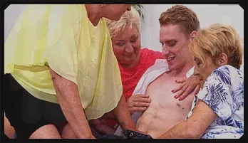 Curvy Grannies Enjoying a Young Companion's Affection