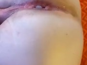 Loud wet Straight boy pussy pounded by dragon dildo
