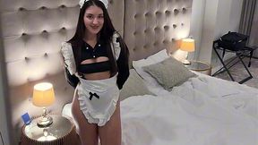 Teen maid got fucked in her slutty uniform