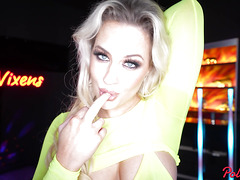POLE VIXENS - Blonde Milf Exotic Dancer Jessica Slides Her Viscous Pussy Onto Client's Cock