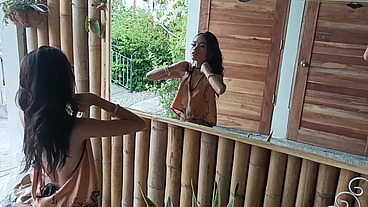 Little tattooed Filipina gets deep throat and fucked in every different ways before cumshot on stomach