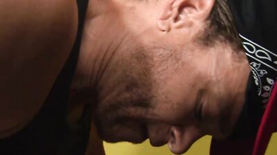 Jock deepthroats a throbbing dick and bends over for anal