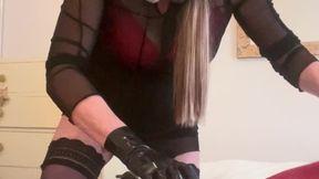 Shining up my new Latex blouse