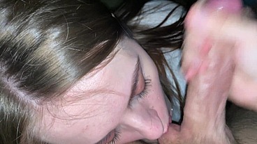 This cock goes so deep down her throat