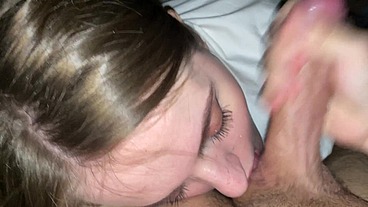 This cock goes so deep down her throat