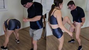 Lauren Kicks hard Gym Pervert like he is a kicking bag - BALLBUSTING - FEMALE DOMINATION - FOOT DOMINATION - FEMDOM - CBT - SNEAKERS - SOCKS - SWEATY FEET - STINKY - SMELLY - FOOT SMELLING - FOOT WORSHIP -