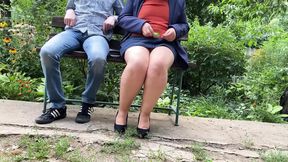 Hot mom in law seduces in a wild park setting