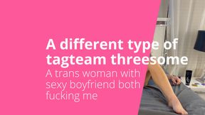 trans couple tagteam threesome