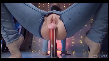 cum slut getting fucked by a dragon dildo cum dripping completion