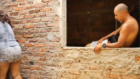 Perverted Stepfather Fucks His Stepdaughter's Ass While His Wife Does the Laundry.