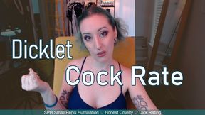 DICKLET COCK RATE - SPH Small Penis Humiliation Dick Rating by Miss Faith Rae with Laughing At You and Humiliating You -- 4k