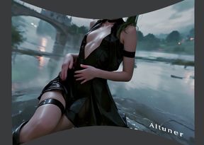 [3d VR Sbs] Black Leather, Green Hair, and the *** of Night Where Shadows Fall in Love.