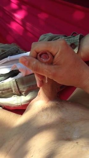 Cumming hard in the hammrock