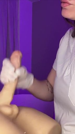 Prostate Exam - Nurse Handjob Latex Gloves