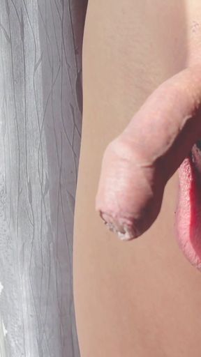 Stunning moment from "The boy exposed his large foreskin outside the window."