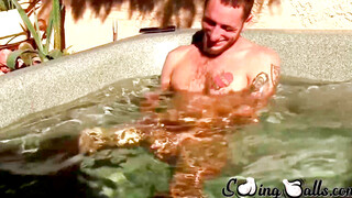 Horny stud Corey Gunz buries his aroused cock inside his sex toys