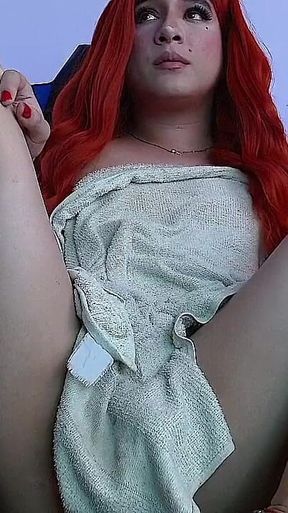 Swinging Balls and Playing with Her Toes Painted Red