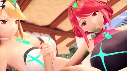 Xeno Summer Part 1- Pyra & Mythyra (Zombie_alone)