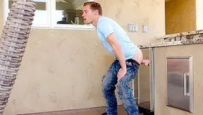 Johnny Hill Takes Huge Load from Stallion Neighbor Elye Black — Hot Patio Poundin 18+