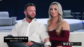 Wife gets double teamed by two big cocks in various positions