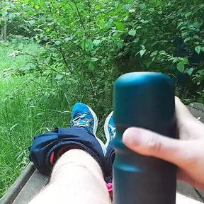 Making me cum in a park