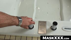 Manuel Deboxer's ass stuffing with a big dildo while jerking off