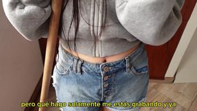 Busty teen stepsister wears jean shorts but decides to fuck secretly so you don&#039;t tell her parents.